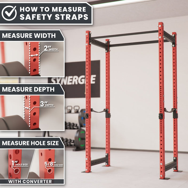 Load image into Gallery viewer, Synergee - Power Rack Safety Straps (2x2 / 2x3 Sizes)
