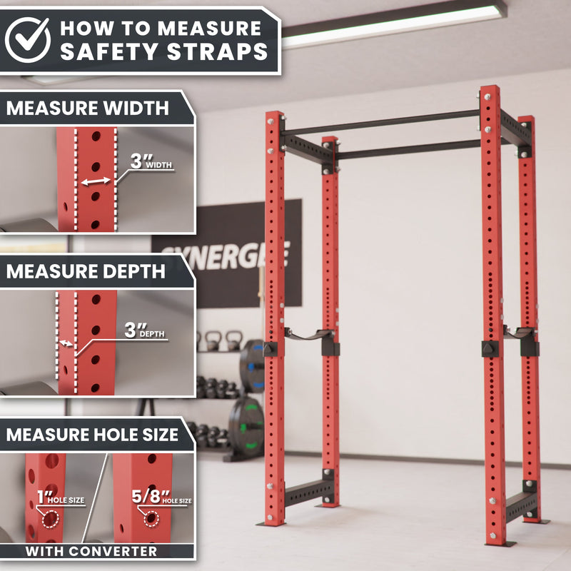Load image into Gallery viewer, Synergee - Power Rack Safety Straps (2x2 / 2x3 Sizes)
