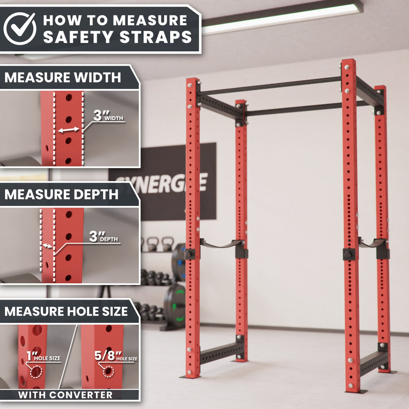 Load image into Gallery viewer, Synergee - Power Rack Safety Straps (2x2 / 2x3 Sizes)
