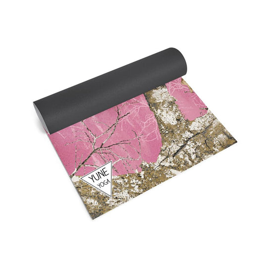 Yune Yoga - Yoga Mat | 6mm Thick | RealTree | Non-Slip | Eco Friendly | Yune Yoga | Edge Pink Pattern
