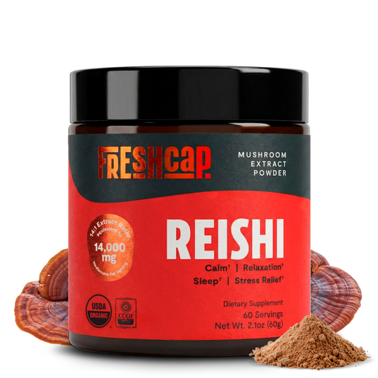 FreshCap Mushrooms - Organic Reishi Mushroom Powder