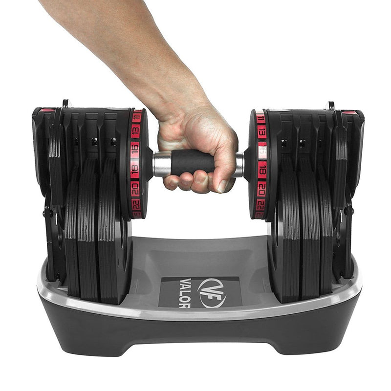 Load image into Gallery viewer, Valor Fitness - Adjustable Dumbbell (55/78lbs)
