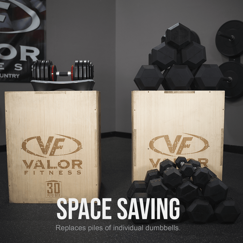 Load image into Gallery viewer, Valor Fitness - Adjustable Dumbbell (55/78lbs)
