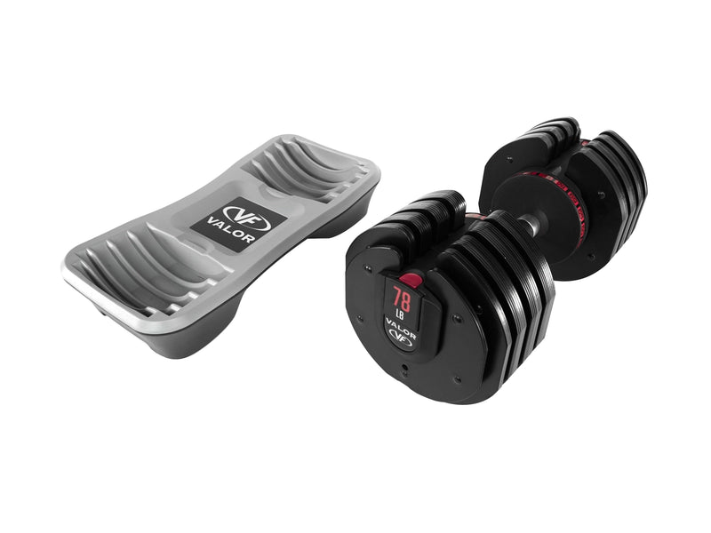 Load image into Gallery viewer, Valor Fitness - Adjustable Dumbbell (55/78lbs)
