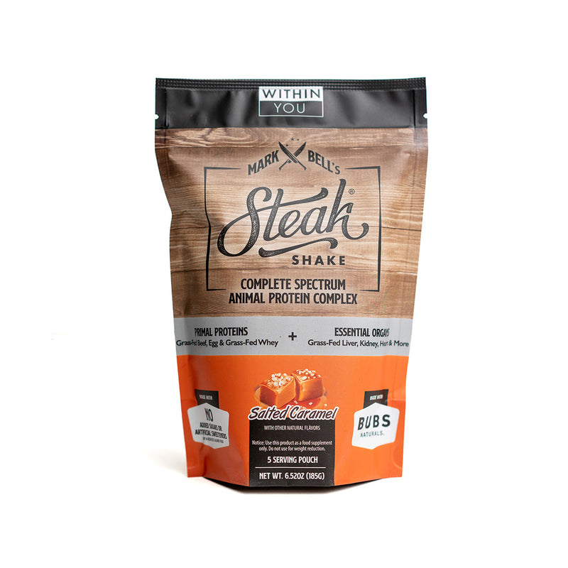 Load image into Gallery viewer, 5 Serving Travel Size - Mark Bell&#39;s Steak Shake® - Complete Spectrum Animal Protein Powder Complex
