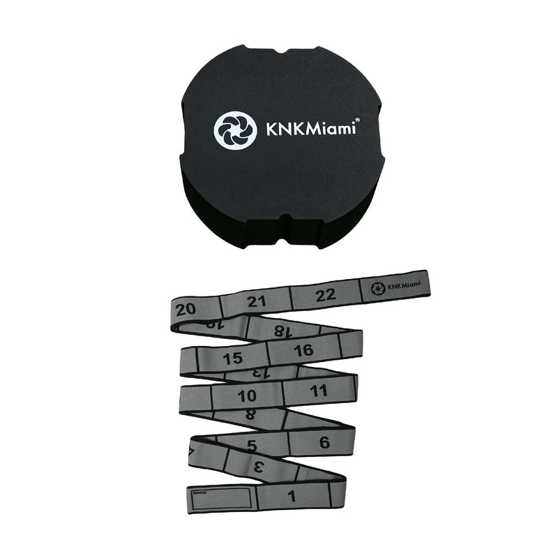 Load image into Gallery viewer, KNKMiami - Circular Yoga Block + Platinum Bundle (24-Loop Medium Band) - 12-Pack
