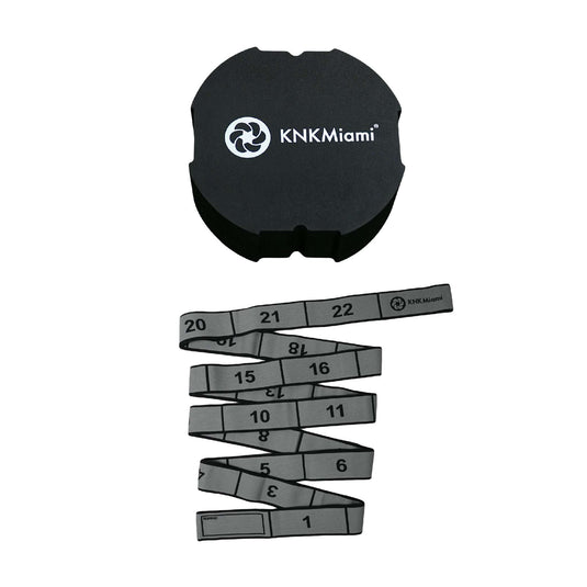 KNKMiami - Circular Yoga Block + Platinum Bundle (24-Loop Medium Band) - 12-Pack