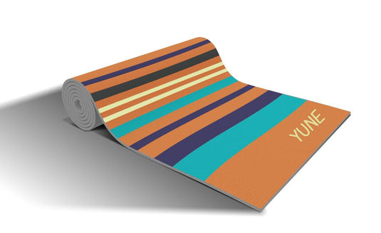 Yune Yoga - Yoga Mat | 6mm Thick | Striped | Non-Slip | Eco Friendly | Yune Yoga | SB51