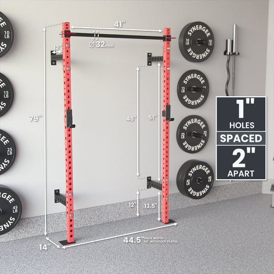 Synergee - 2200 Series Wall Mounted Squat Rack