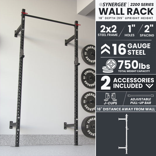 Synergee - 2200 Series Wall Mounted Squat Rack