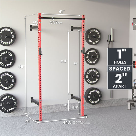 Synergee - 2200 Series Wall Mounted Squat Rack