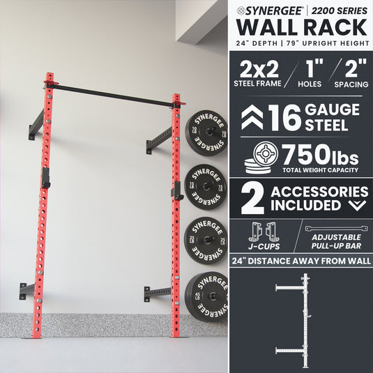 Synergee - 2200 Series Wall Mounted Squat Rack