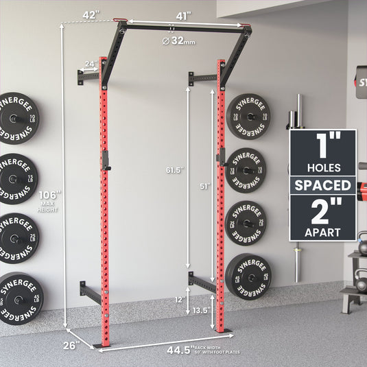 Synergee - 2200 Series Wall Mounted Squat Rack