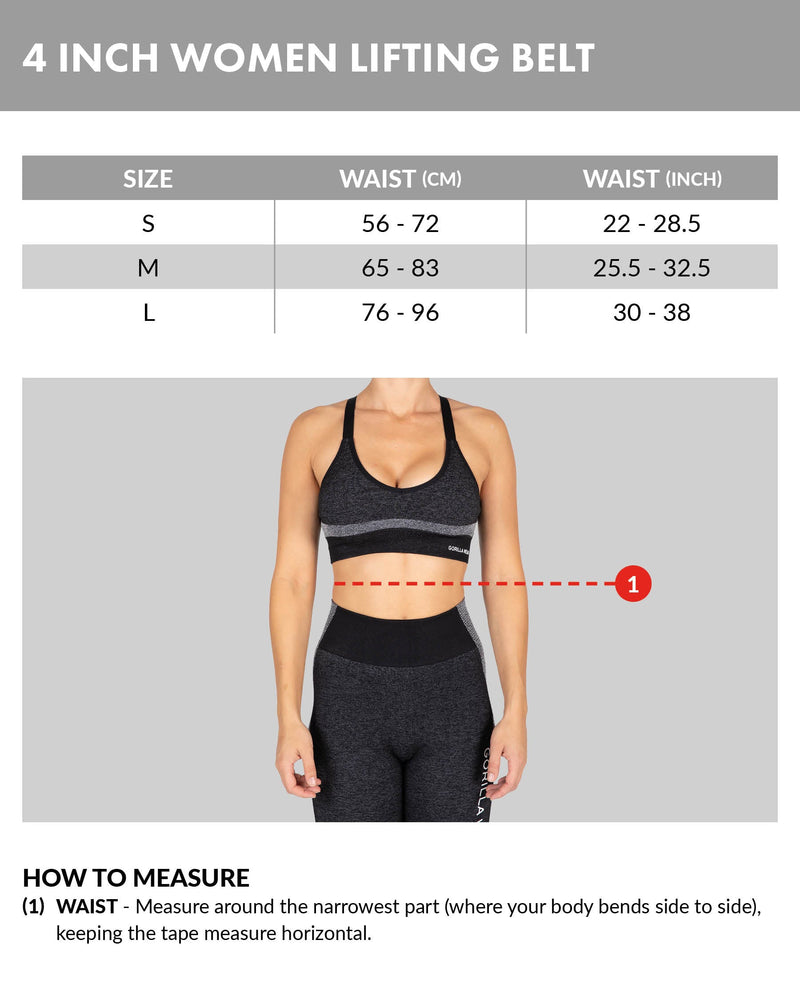 Load image into Gallery viewer, Gorilla Wear 4-inch Women Lifting Belt - Black/White
