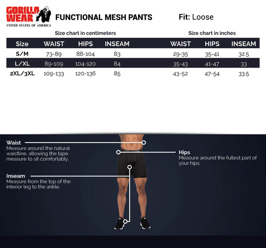 Functional Mesh Pants - Black/Green