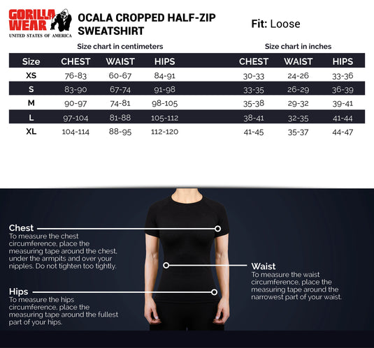 Ocala Cropped Half-Zip Sweatshirt - Black