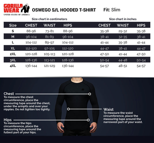 Oswego S/L Hooded T-shirt - Blue