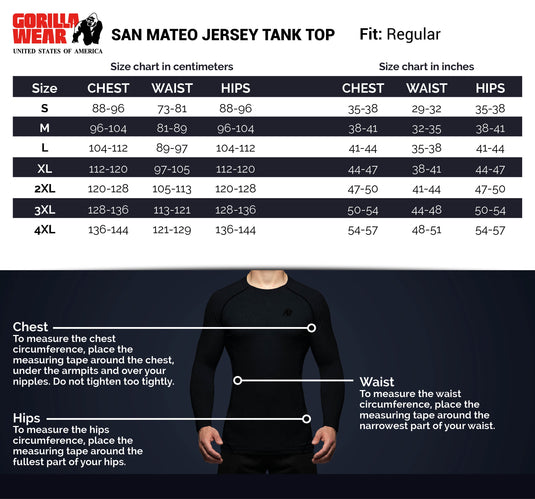 Gorilla Wear - San Mateo Jersey Tank Top - White/Blue