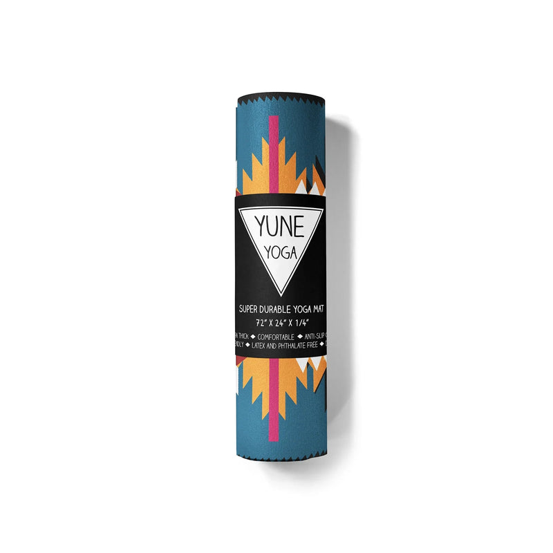 Load image into Gallery viewer, Yune Yoga - Yoga Mat | 6mm Thick | Multi Color Striped | Non-Slip | Eco Friendly | Yune Yoga | Snake River
