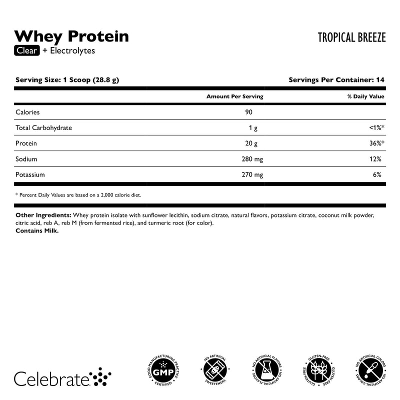 Load image into Gallery viewer, Celebrate Vitamins - Celebrate Whey Protein Clear + Electrolytes
