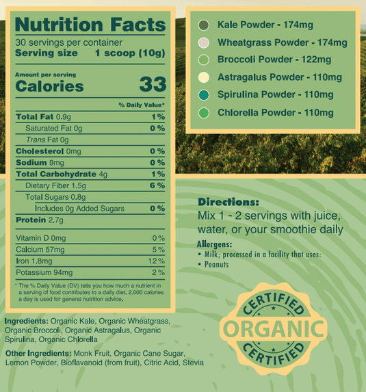 Pure Choice Farms - Sweet Organic Powdered Superfood Greens