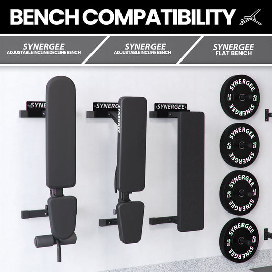 Synergee - weight bench storage rack