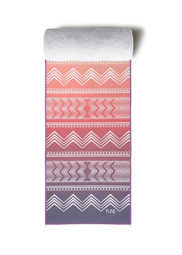 Yoga Towel | Non Slip Silicon Nubs | Absorbent Microfiber | Pink | Yune Yoga | The Cassady