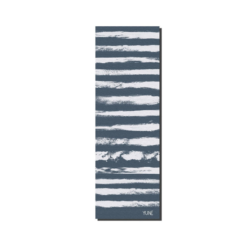 Load image into Gallery viewer, Yune Yoga - Yoga Mat | 6mm Thick | Blue Striped | Non-Slip | Eco Friendly | Yune Yoga | Fir
