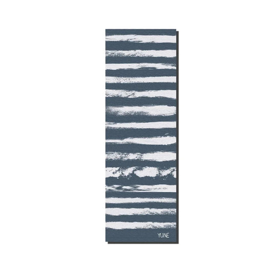 Yune Yoga - Yoga Mat | 6mm Thick | Blue Striped | Non-Slip | Eco Friendly | Yune Yoga | Fir