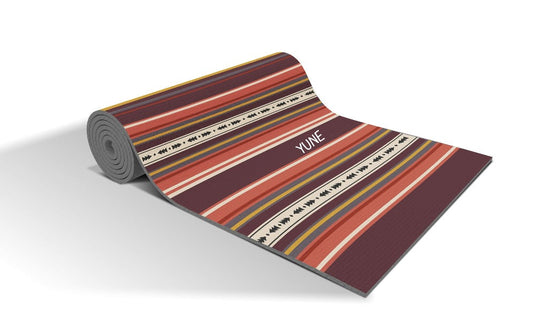 Yune Yoga - Yoga Mat | 6mm Thick | Striped | Non-Slip | Eco Friendly | Yune Yoga | Kim