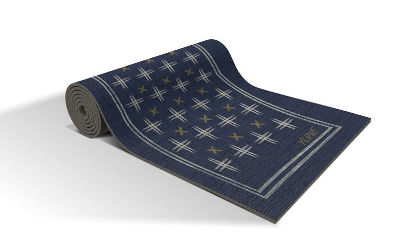 Load image into Gallery viewer, Yune Yoga - Yoga Mat | 6mm Thick | Blue | Non-Slip | Eco Friendly | Yune Yoga | Sakura
