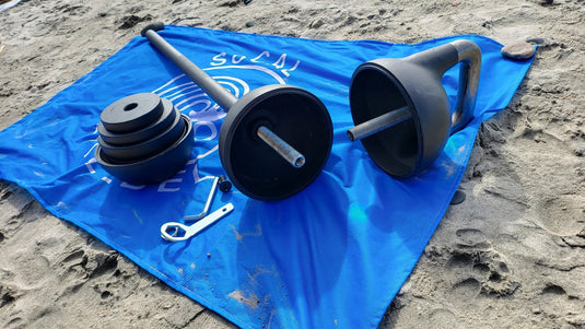 SoCal Kettlebellz - 12–32 kg (26–71 lb) Adjustable Kettlebell/Mace System – Powder-Coated Cast-Iron – Black