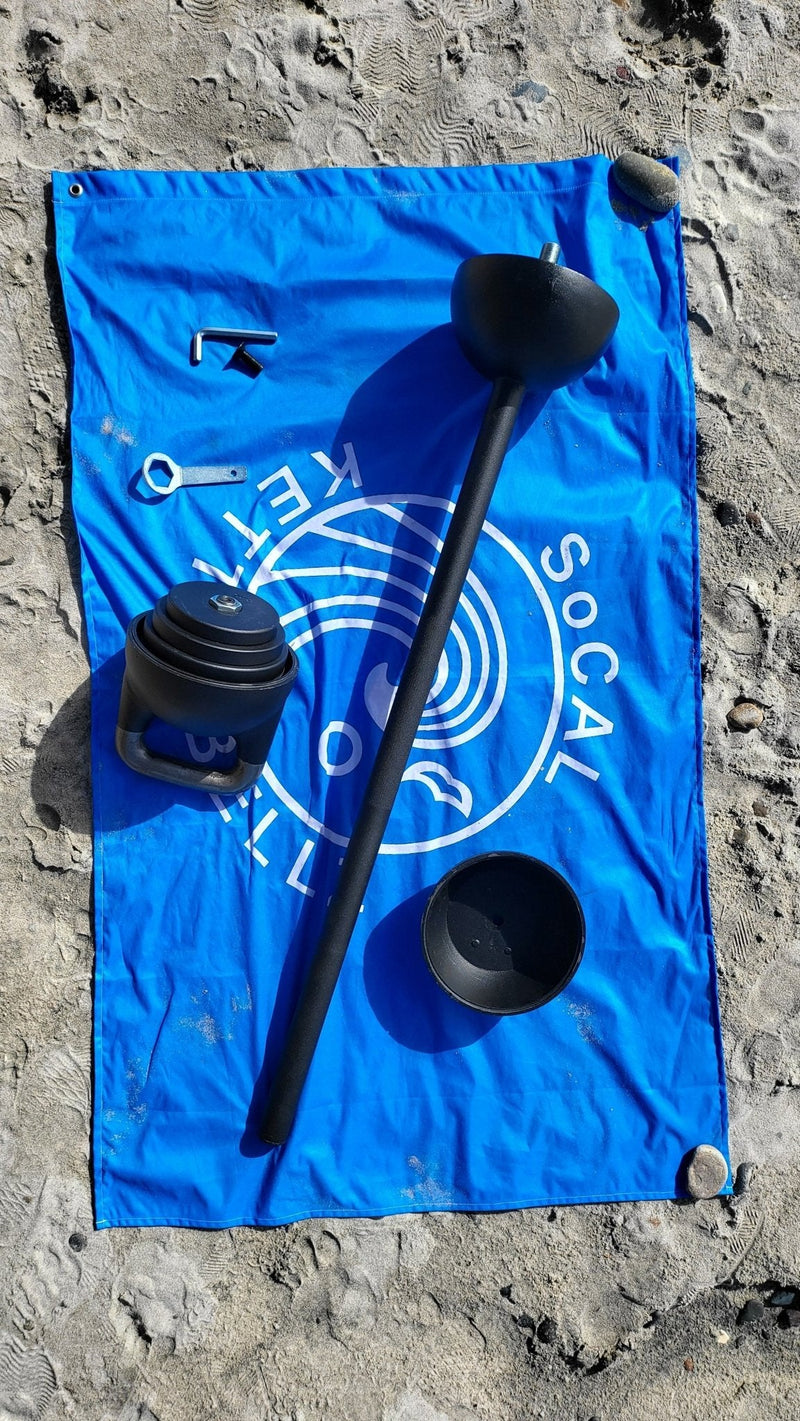 Load image into Gallery viewer, SoCal Kettlebellz - 12–32 kg (26–71 lb) Adjustable Kettlebell/Mace System – Powder-Coated Cast-Iron – Black
