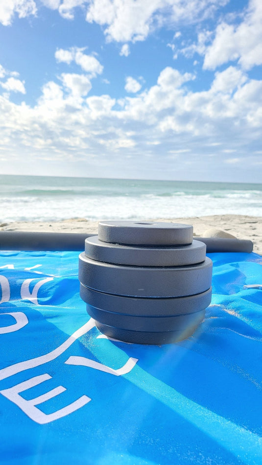 SoCal Kettlebellz - 12–32 kg (26–71 lb) Adjustable Kettlebell/Mace System – Powder-Coated Cast-Iron – Black