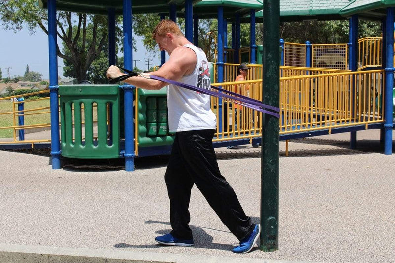 Load image into Gallery viewer, The X Bands - 1 1/8" Wide Purple 70lb Resistance Loop Workout Band - Great for pull-ups and full body workouts.
