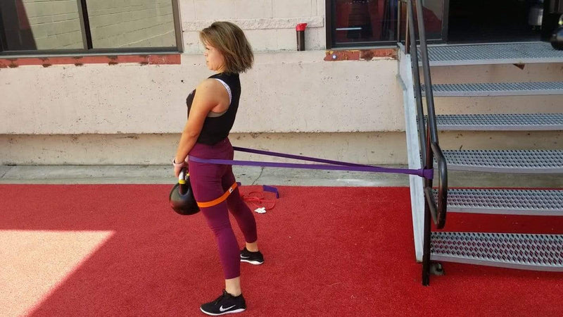 Load image into Gallery viewer, The X Bands - 1 1/8" Wide Purple 70lb Resistance Loop Workout Band - Great for pull-ups and full body workouts.
