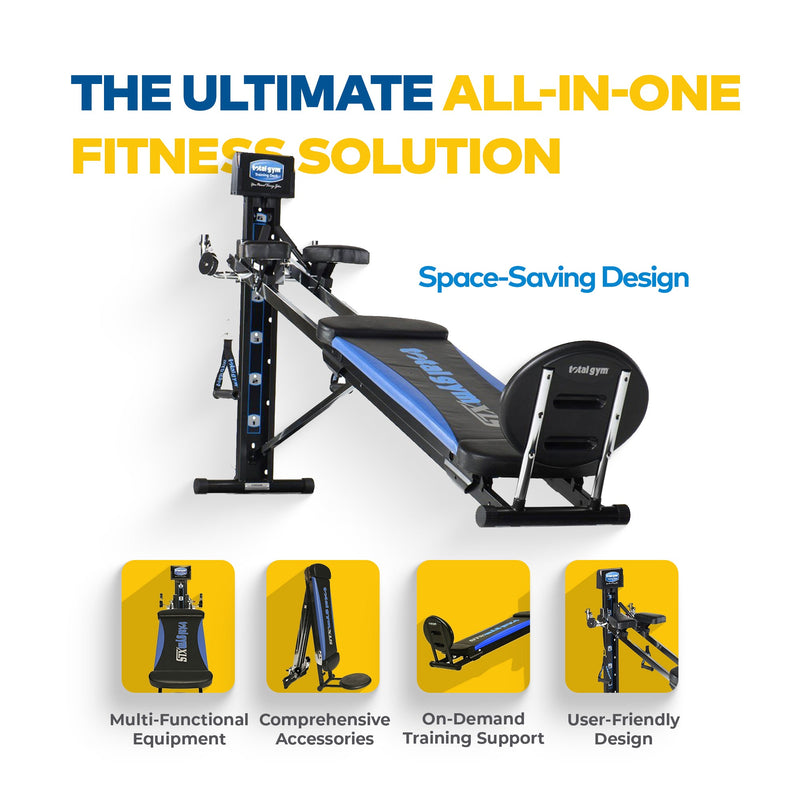 Load image into Gallery viewer, Total Gym Xls Unisex Universal Home Gym Workout Equipment with Ab Crunch Bench
