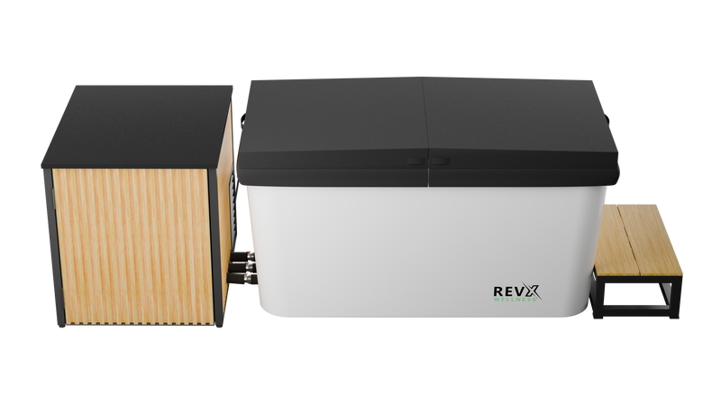 Load image into Gallery viewer, RevX Wellness - RevX Acrylic X Tub Cold Plunge + LUX High Performance Chiller and Filtration System
