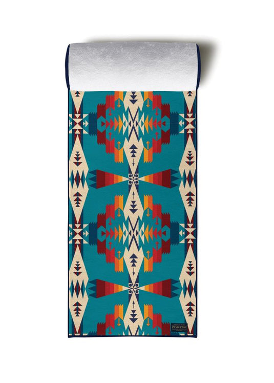 Yune Yoga - Yoga Towel | Lightweight | Turquoise | Silicon Non Slip Nubs | Microfiber | Yune Yoga | Tucson Turquoise