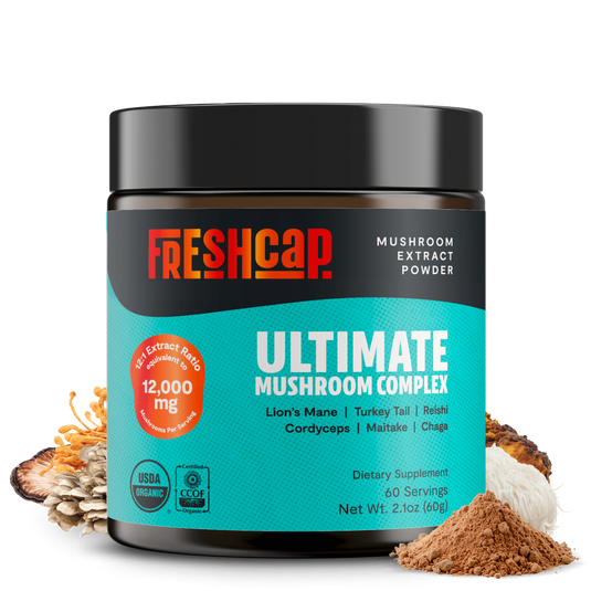 FreshCap Mushrooms - Organic Mushroom Extract Powder Blend