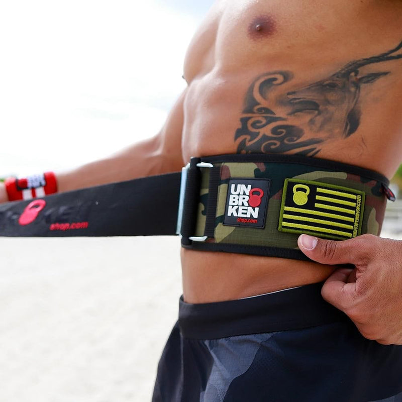 Load image into Gallery viewer, Unbrockenshop - Weightlifting Nylon Belt Camo
