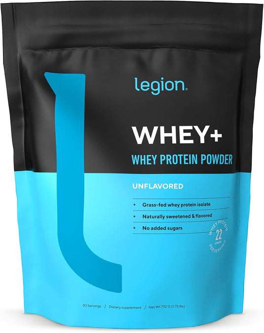 Legion Athletics - Whey+ Grass-Fed Whey Protein Isolate - Unflavored (30 Servings)