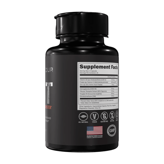 RUT Testosterone Booster back label