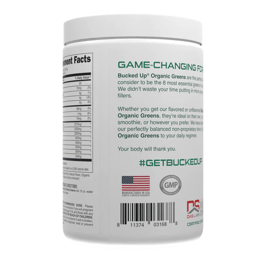 Bucked Up Organic Greens - Back