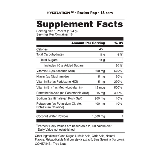 Bucked Up Hydration 2.0 - Supplement Facts