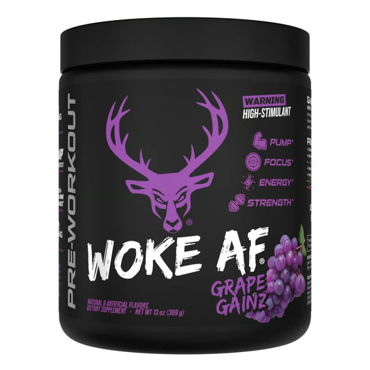 Bucked Up - Woke AF - High Stimulant Pre-Workout - Grape Gainz