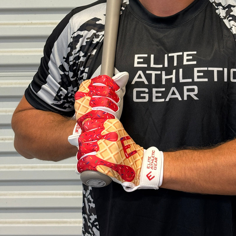 Load image into Gallery viewer, Elite Athletic Gear - Red Ice Cream Batting Gloves
