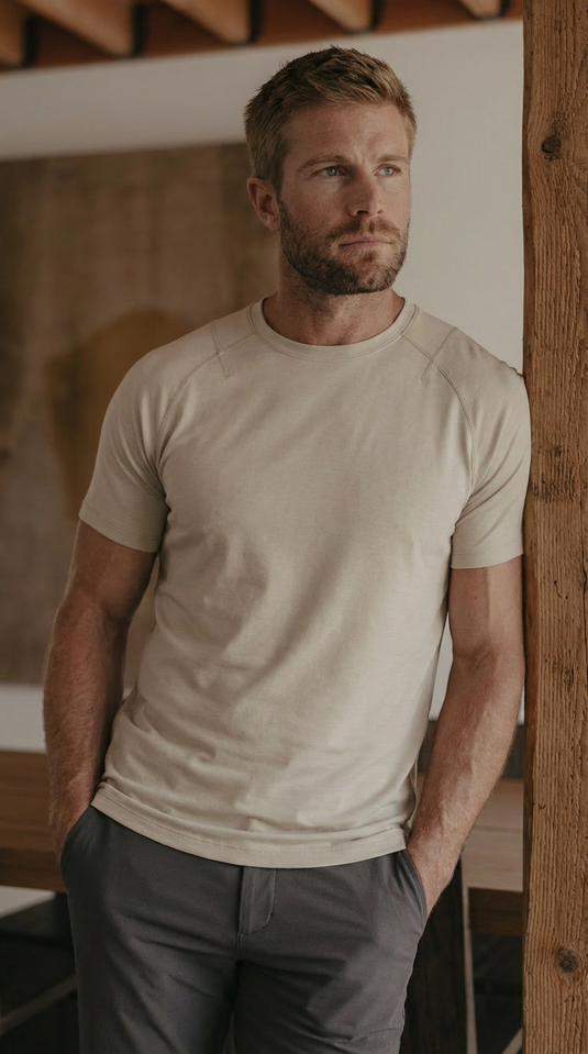 Runner's Athletics - Airflow Definition Tee Beige