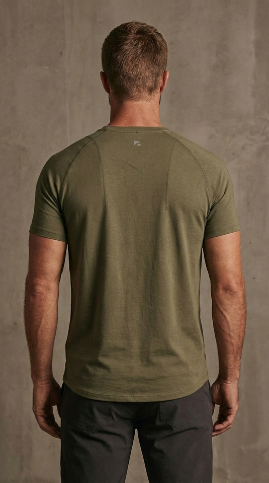 Runner's Athletics - Airflow Definition Tee Army Green