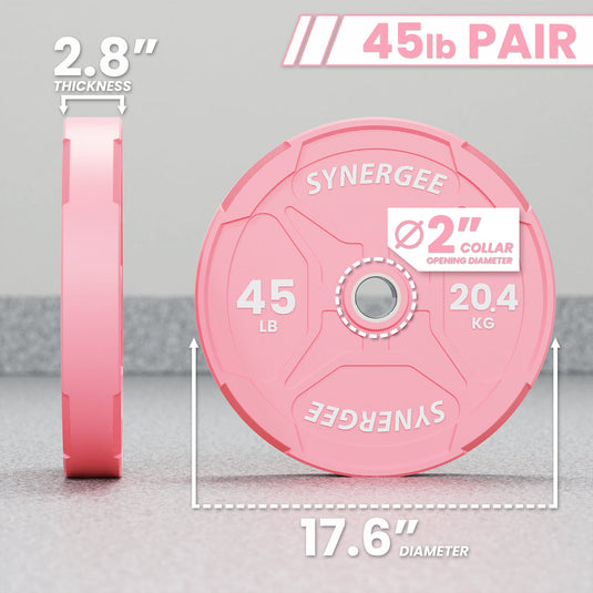 Synergee - Synergee Pink EZ Grip Bumper Plates